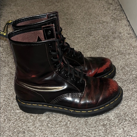 Dr. Martens Black and Red Boots - Picture 5 of 8